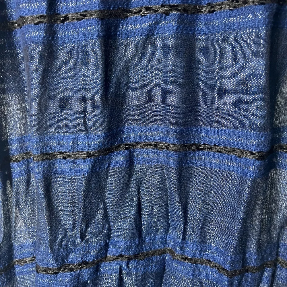 Elegant Blue, Black, Gray and Silver Scarf